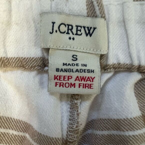 J. Crew Beige and White Striped PJ Pants Sz small - Picture 5 of 7